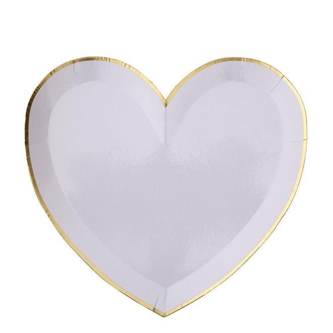 Party Palette Heart Plates - Large