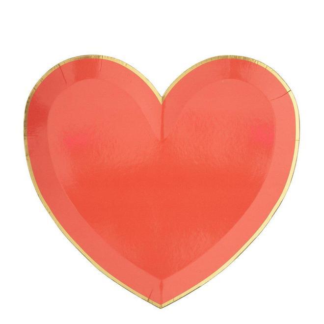 Party Palette Heart Plates - Large