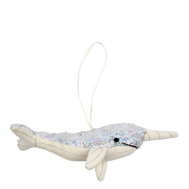Sequin Narwhal Ornament