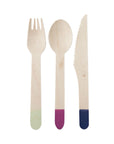 Colour Tipped Bamboo Cutlery
