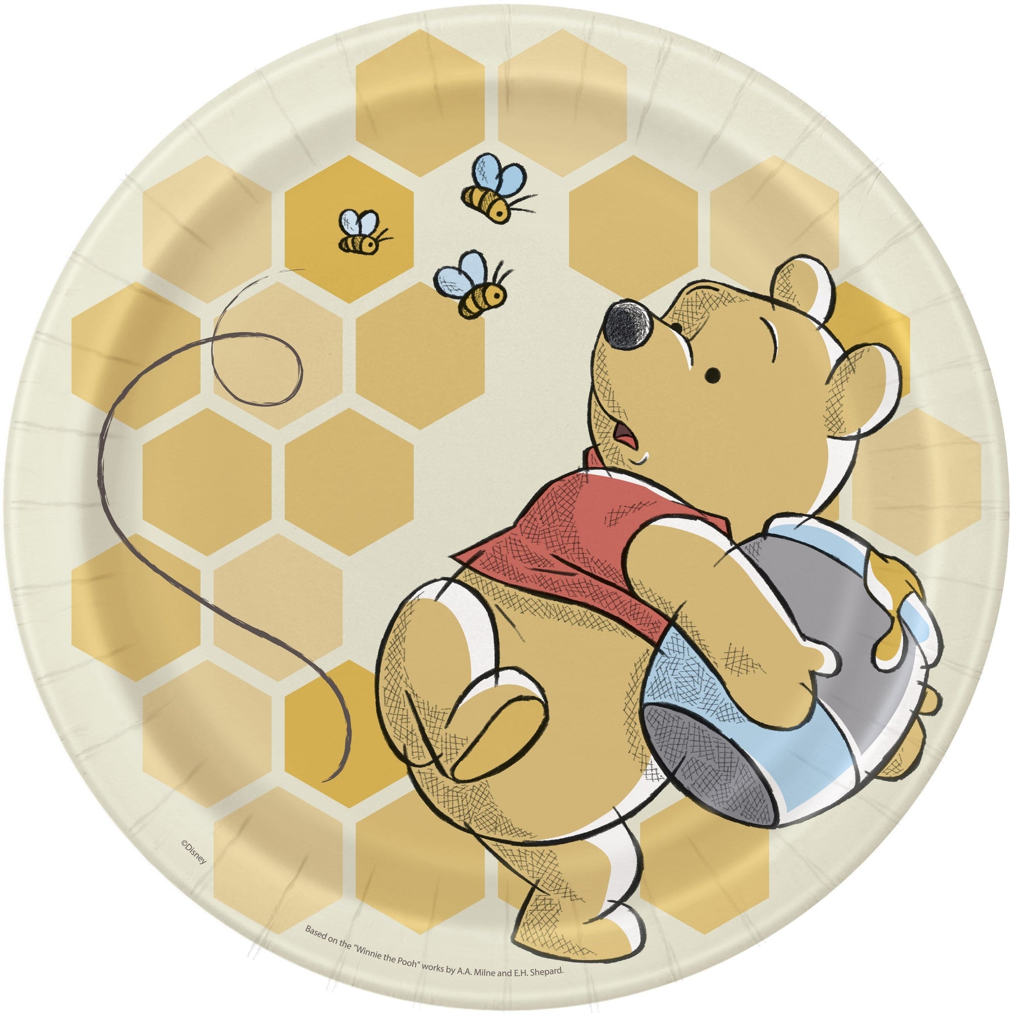 Pooh Hunny Bee Plates - Large