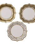 Gold Party Porcelain Plates