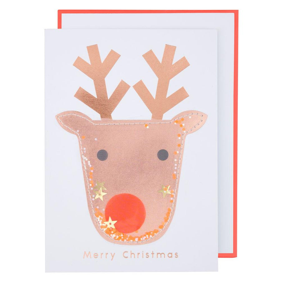 Meri Meri Shaker Reindeer Card