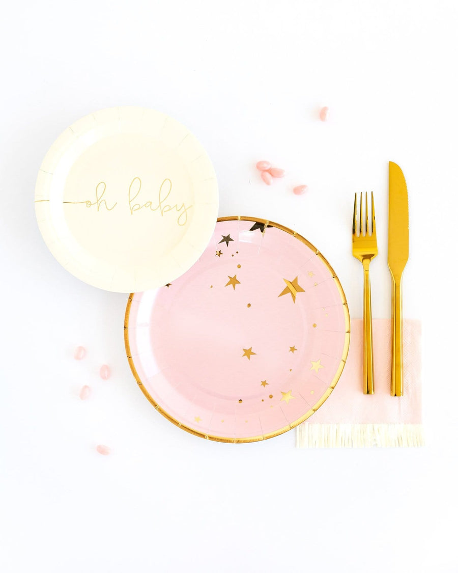 Baby Pink Star Plates - Large