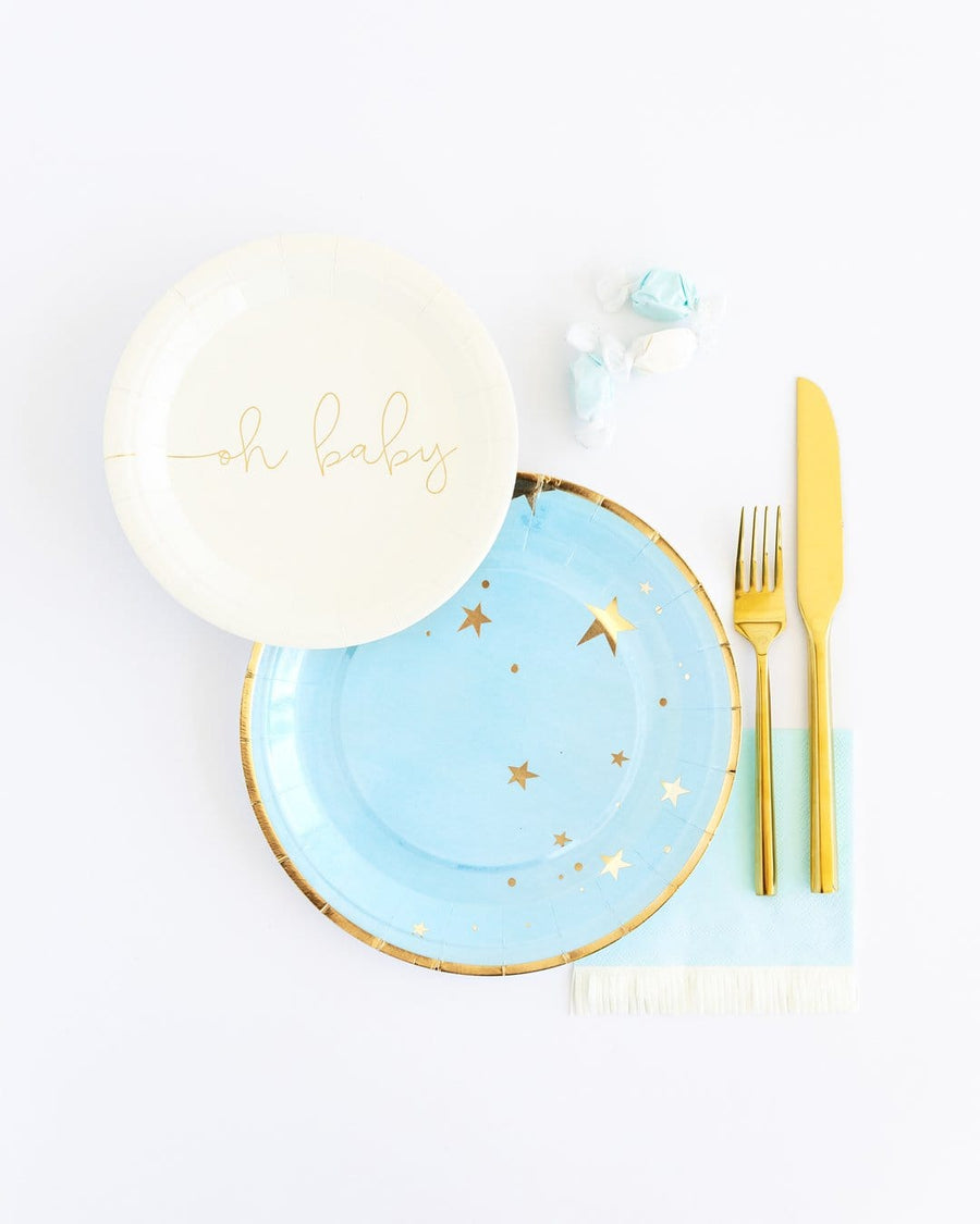 Baby Blue Star Plates - Large