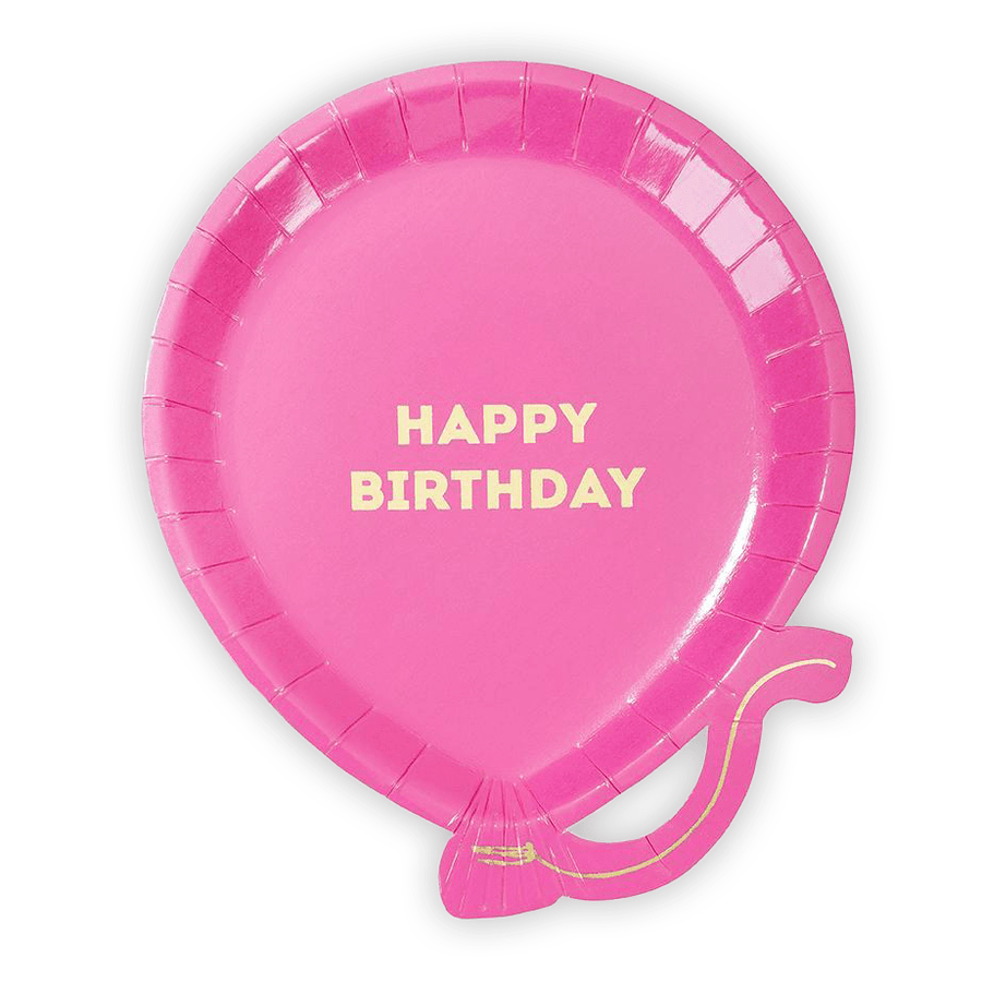 Rainbow Mix Balloon Birthday Plates