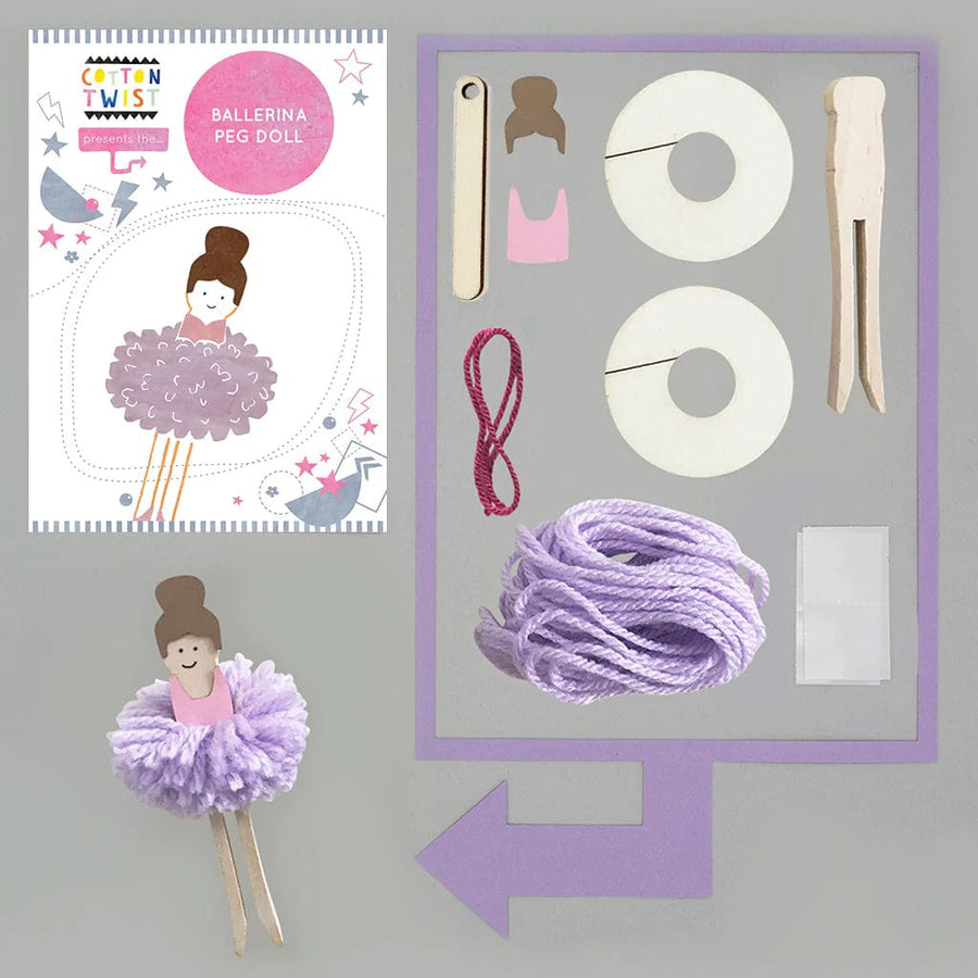 Make Your Own Ballerina Peg Doll Kit