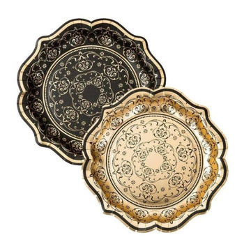 Baroque Black and Gold Plates
