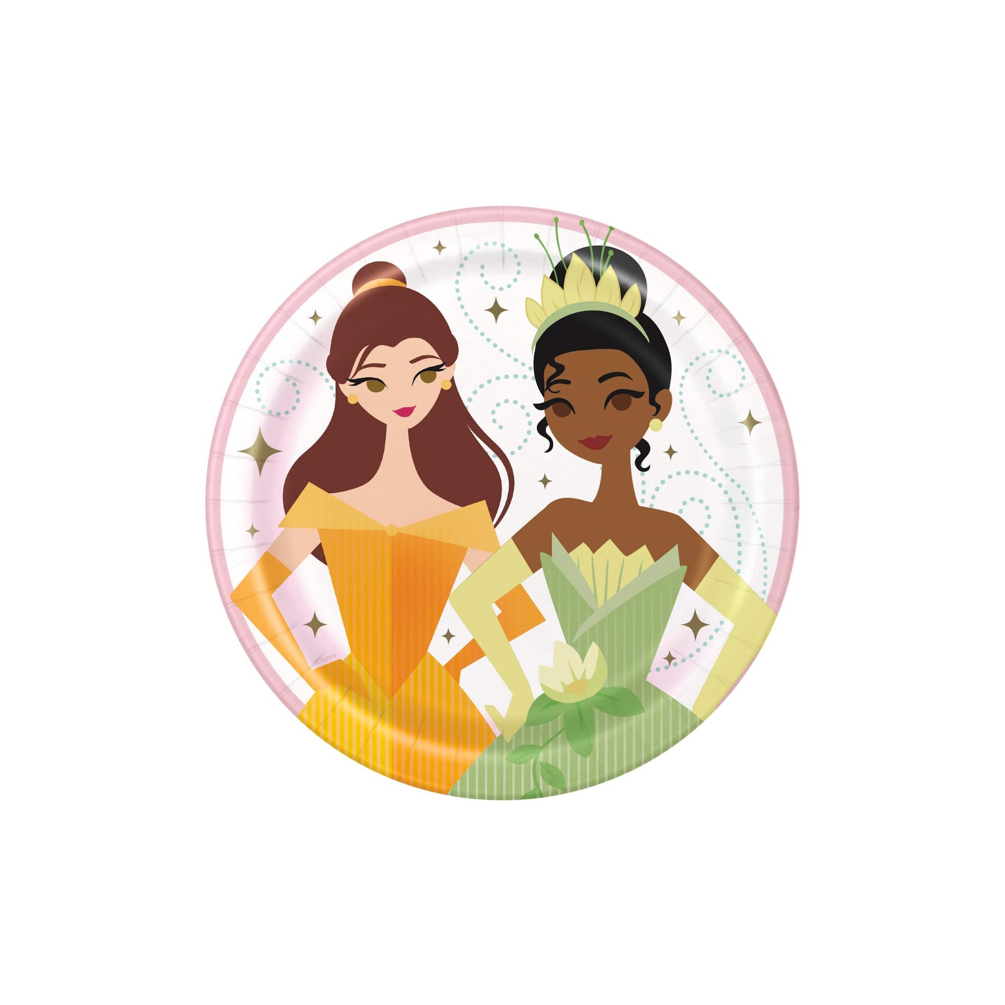 Belle and Tiana Party Plates