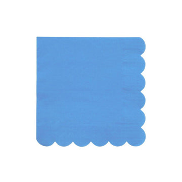 Blue Scalloped Napkins - Large