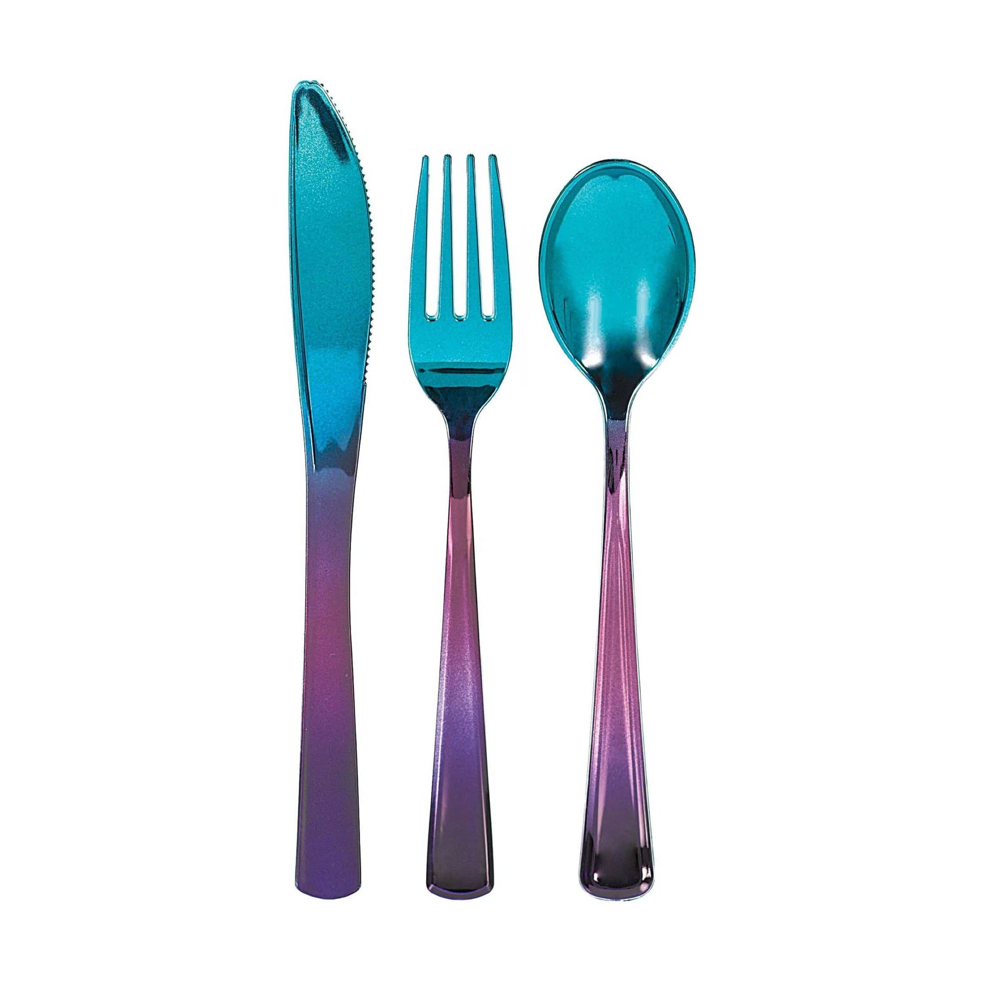 Blue and Purple Ombre Cutlery