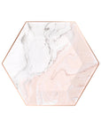Blush Marble and Rose Gold Plates