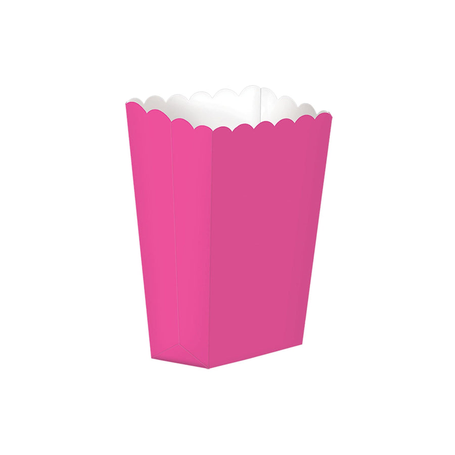 Bright Pink Scalloped Popcorn Boxes
