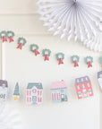 Holiday House and Wreath Garland Set