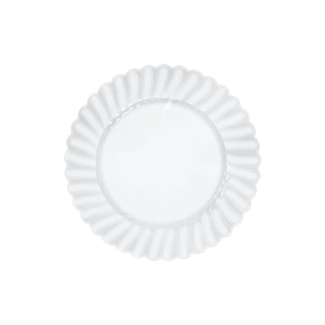 Clear Scalloped Plastic Plates - Small