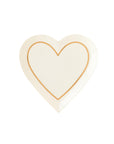 Cream and Gold Heart Shaped Plates