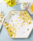 Honeycomb Bee Plates - Large