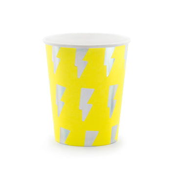 Yellow Lightning Bolt Cups