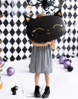Smiling Black Cat Foil Balloon