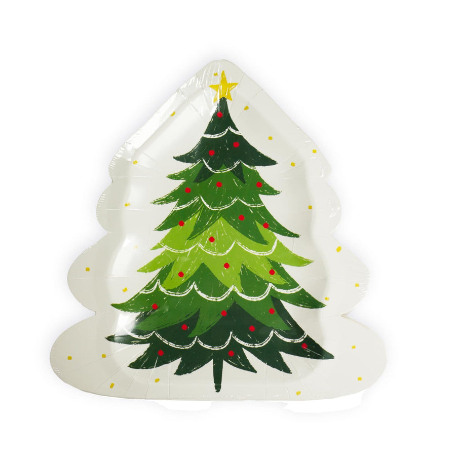 Festive Christmas Tree Plates
