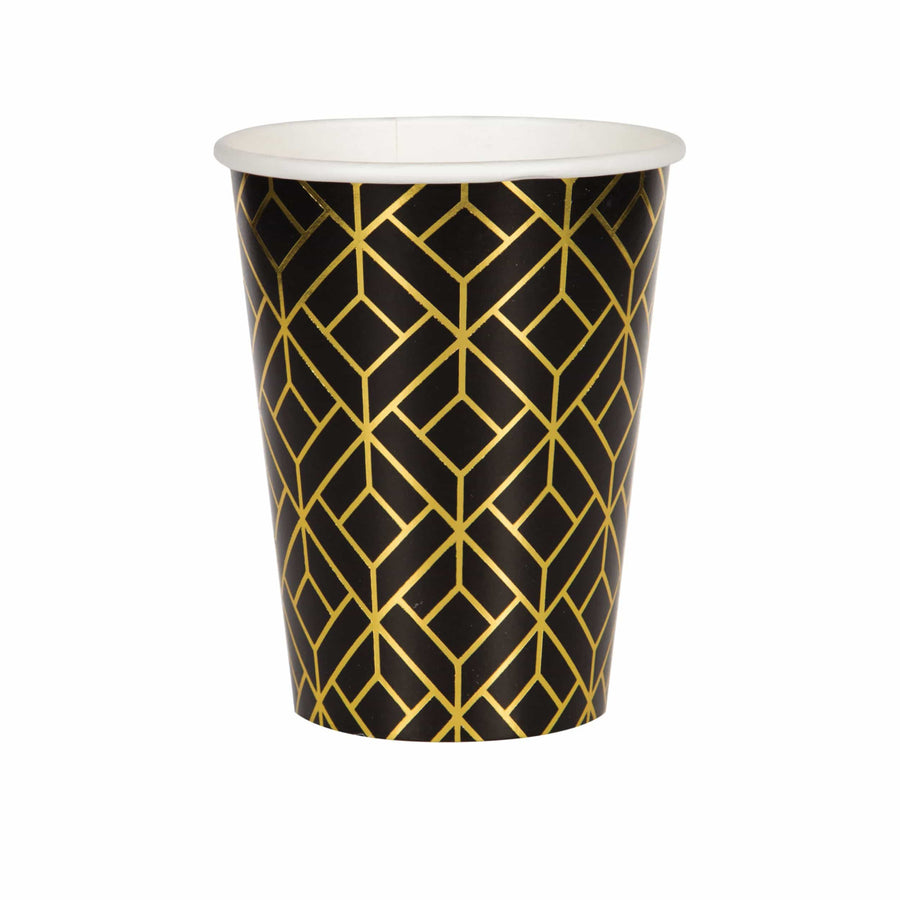 Black and Gold Deco Cups
