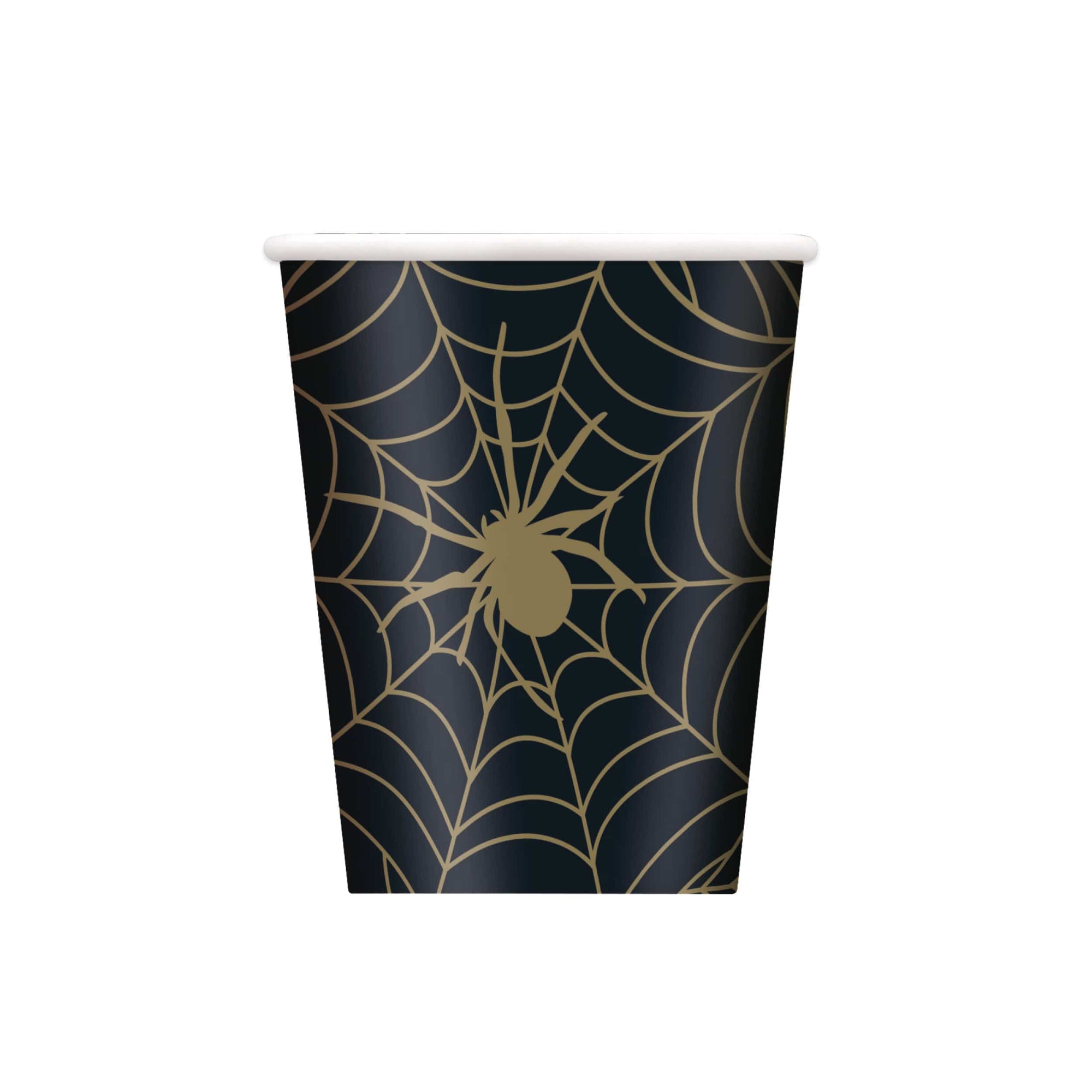 Black and Gold Spiderweb Cups