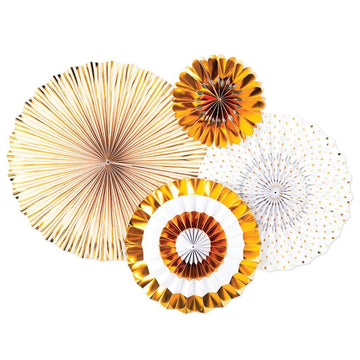 Gold Foil Paper Party Fans