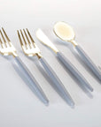 Grey and Gold Modern Party Cutlery