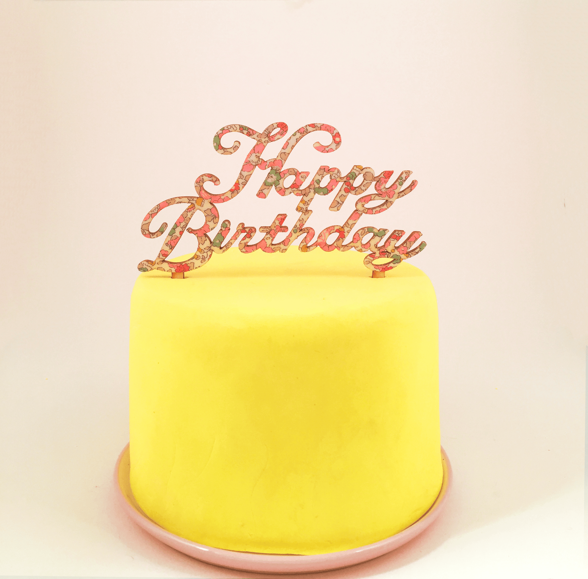 Liberty Floral Happy Birthday Cake Topper - Betsy Ann