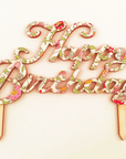 Liberty Floral Happy Birthday Cake Topper - Godington