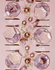 Amethyst and Rose Gold Plates - Large