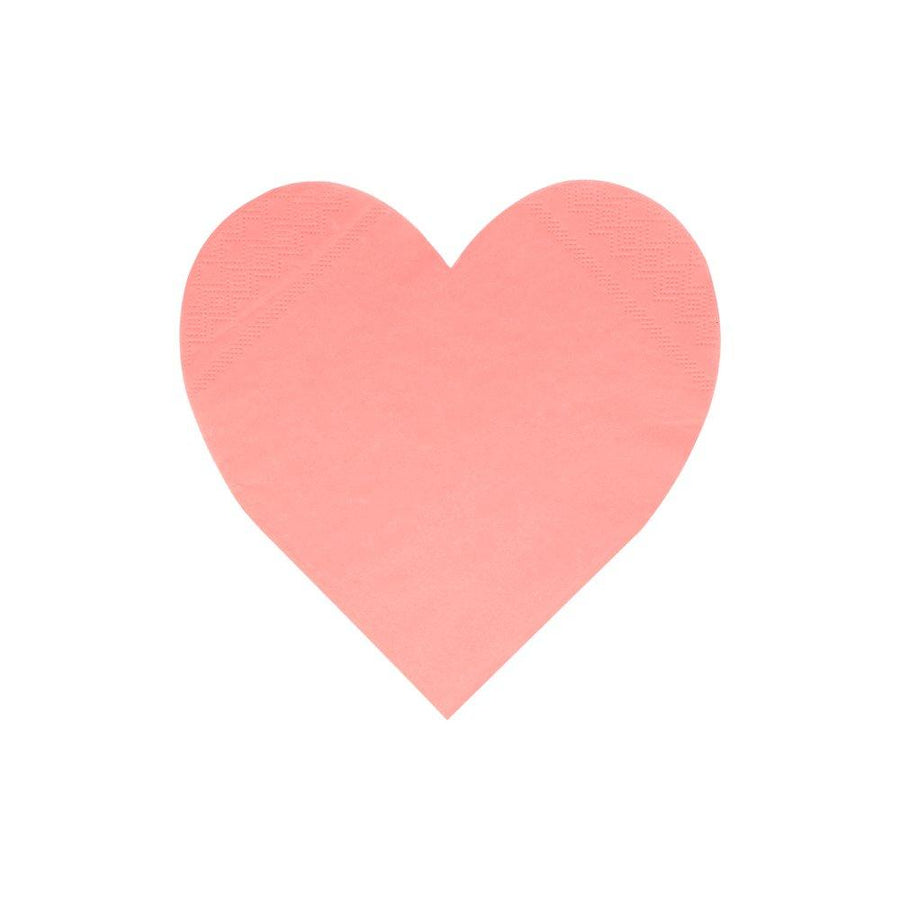 Large Pink Tone Heart Napkins