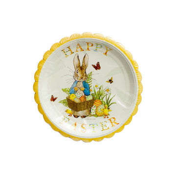 Yellow Peter Rabbit Happy Easter Plates