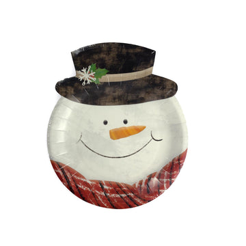 Happy Snowman Plates