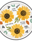 Autumn Sunflower Thanksgiving Plates