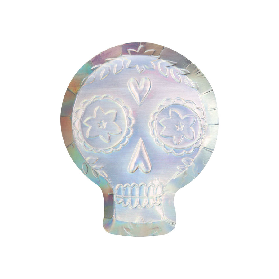 Sugar Skull Holographic Silver Plates