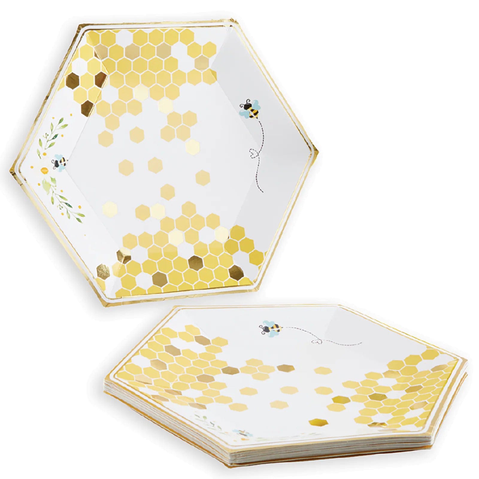 Honeycomb Bee Plates - Large