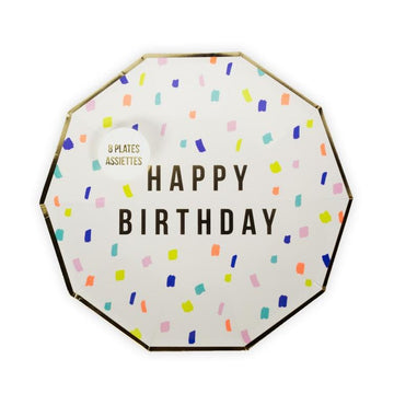 Meri Meri Confetti Rainbow Happy Birthday Plates