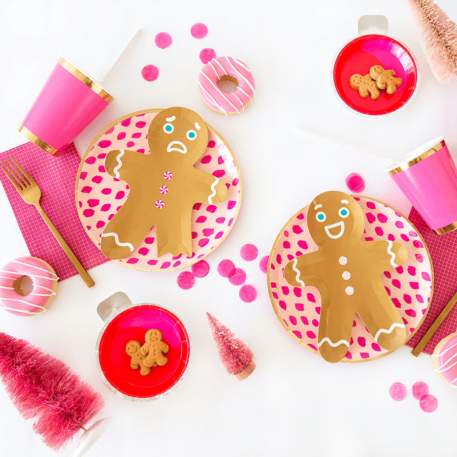 Die Cut Gingerbread Men Plates