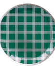Silver Plaid Party Plates