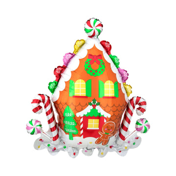 Gingerbread House Foil Balloon