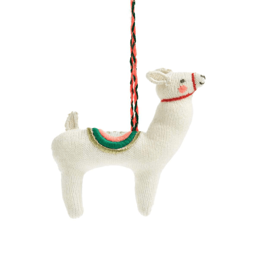 Knitted Llama Ornament