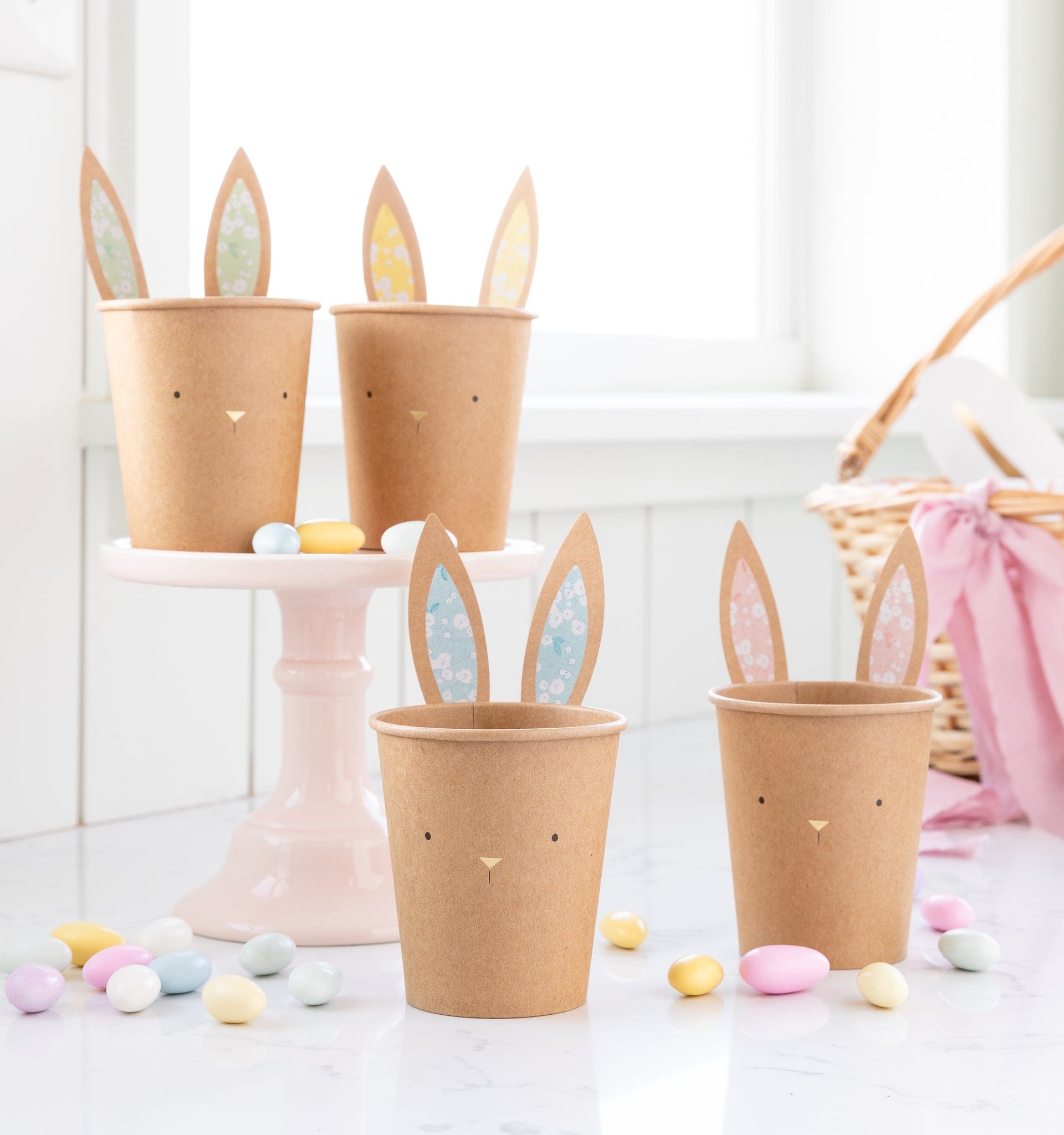 Kraft Floral Bunny Cups