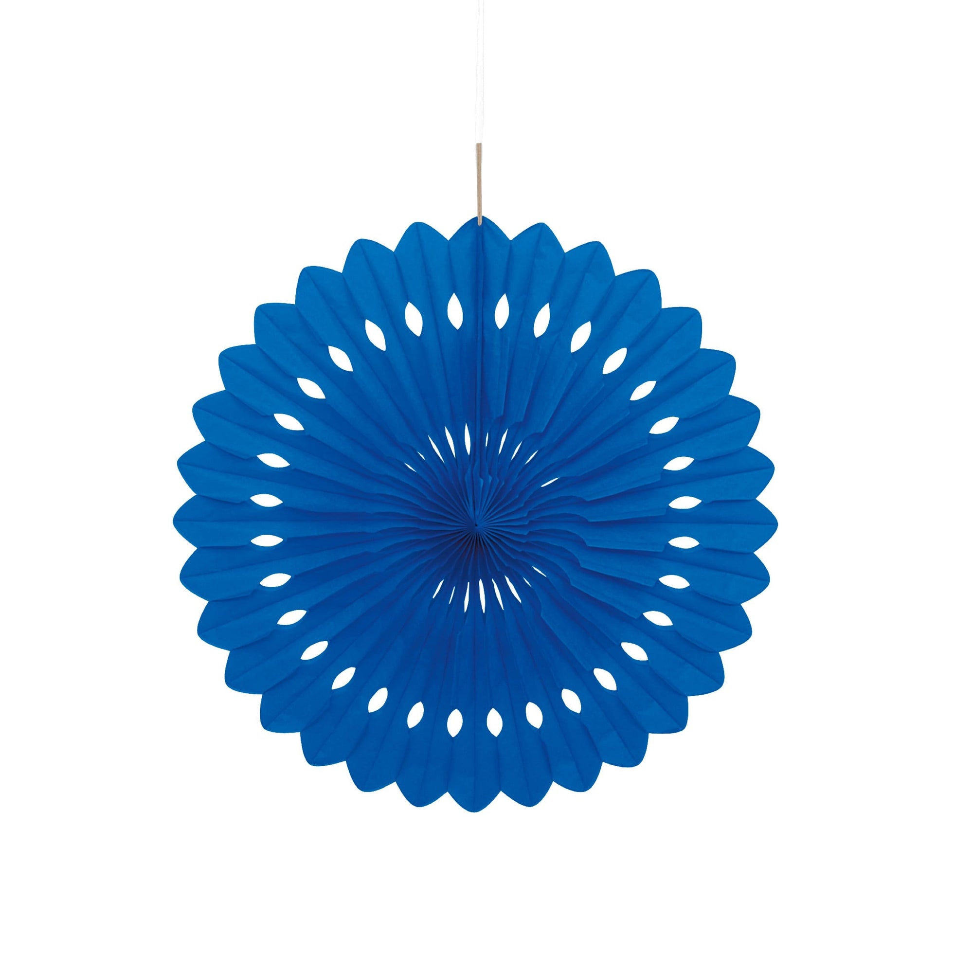 Large Royal Blue Tissue Fan