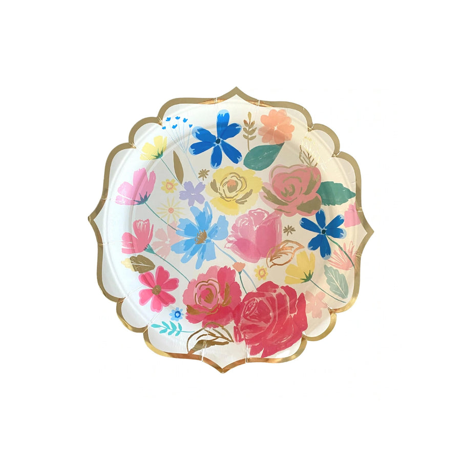 Ornate Watercolour Flower Plates