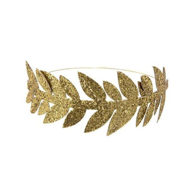 Gold glitter laurel crown