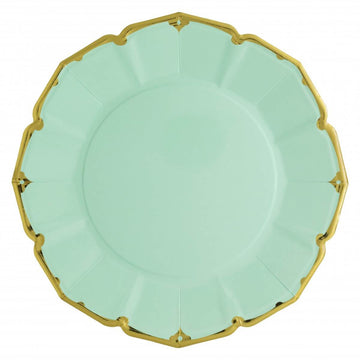 Fancy Mint Green Paper Plates
