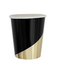 Black and Gold Colourblock Party Cups