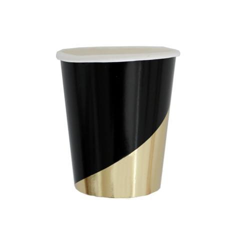 Black and Gold Colourblock Party Cups