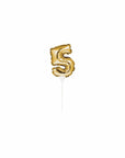 Gold Mini Balloon Number Cake Topper - 5